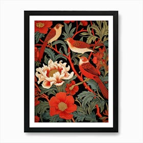 Chinese Floral Wallpaper 4 Art Print