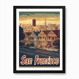 Aihrgdesign A Retro Travel Poster For San Francisco 2 Art Print