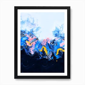 Deep Blue Rainbow Poster