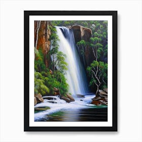 Millstream Falls, Australia Peaceful Oil Art  Art Print