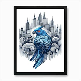 Vesper New York City Parrot Art Print