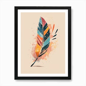 Twilight Whispers In Golden Patterns Mid Century Style Art Print