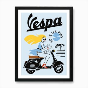 Un Air De Vacances, VESPA, SCOOTER Art Print