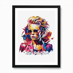 Alecia Beth Moore Pink 01 Portrait Music WPAP Pop Art Art Print