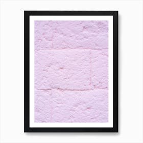 Pink Minimalist Brick Wall Texture Art Print