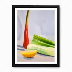 Celery 2 Tablescape vegetable Art Print