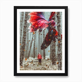 Surreal Forest Beta Fish Art Print