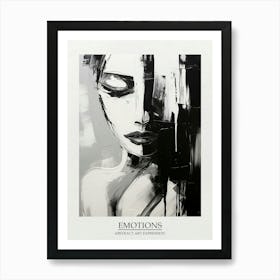 Emotions Abstract Black And White 2 Poster Art Print