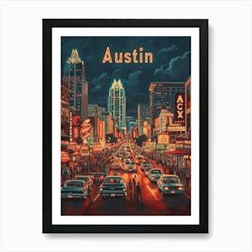 Aihrgdesign A Classic 1960s Travel Poster For Austin Showcasi 97475835 0bc5 41bd B91e F75235896daa 1 Art Print