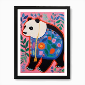 Maximalist Animal Painting Panda 1 Art Print