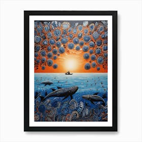 Default Australian Aboriginal Dot Painting Art Dreaming Of Wha 1 Art Print