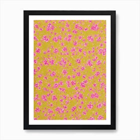 Vinca Floral Print Warm Tones 2 Flower Art Print