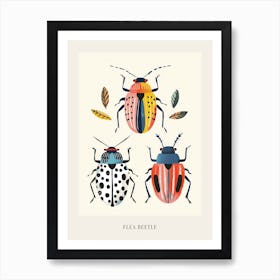 Colourful Insect Illustration Flea Beetle 8 Poster Art Print