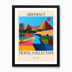 Abstract Travel Collection Poster Cairo Egypt 1 Art Print