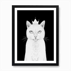 Queen Cat Art Print