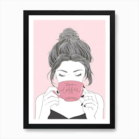Coffee Girl Art Print