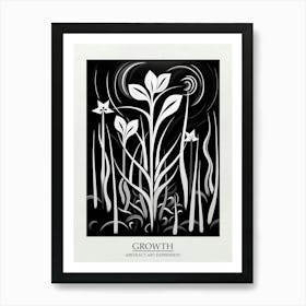 Growth Abstract Black And White 1 Poster Art Print