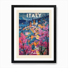 Urbino Italy 3 Fauvist Painting Travel Poster Art Print