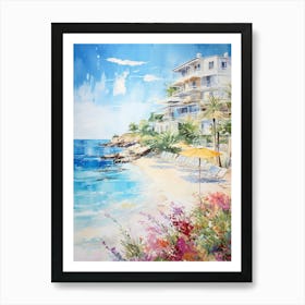 Mediterranean Magic: Beach View Wall Decor Art Print