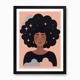 Mystical Star Portrait 3 Art Print