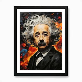 Albert Einstein 9 Art Print