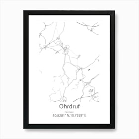 Ohrdruf,Germany Minimalist Map Art Print