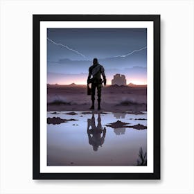 Man Standing In The Desert Affiche