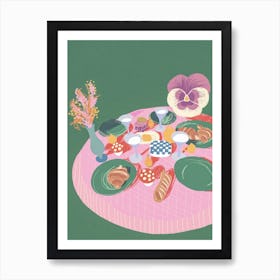 Pink Table Art Print