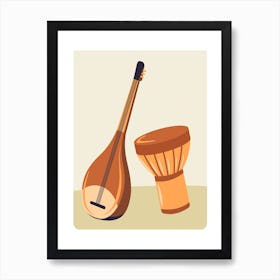 Turkish Traditional Music Instruments Art Print