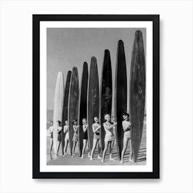 Women Surfers Art Print