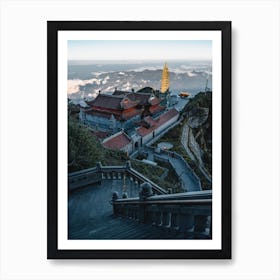 A Pagoda On Top Of Vietnam's Highest Peak Art Print