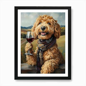 Whimsical Doodle Drinking 7 Art Print