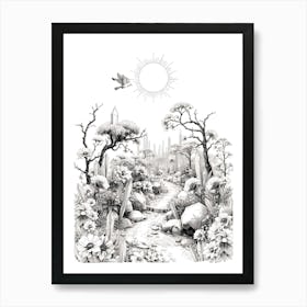 Black And White Drawing 1 Art Print