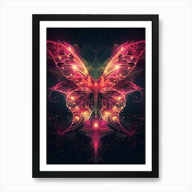 Psychedelic Butterfly 1 Art Print