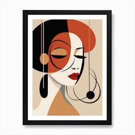 Abstract Portrait Of A Woman 17 Art Print