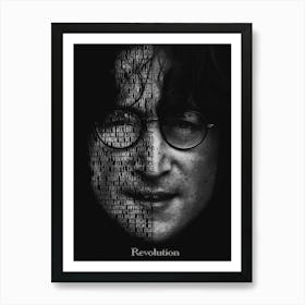 Revolution The Beatles John Lennon Text Art Art Print