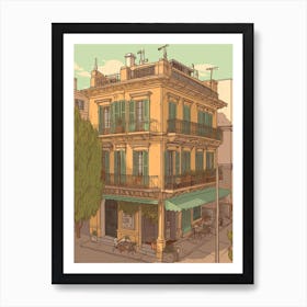 Buenos Aires Argentina Travel Illustration 4 Art Print