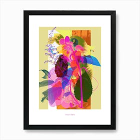 Coral Bells 3 Neon Flower Collage Poster Art Print