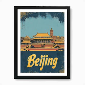 Aihrgdesign A Vintage Travel Poster Of Beijing 2 Art Print