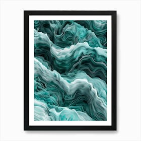 Abstract Wave Pattern 5 Art Print