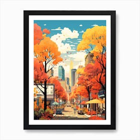 Seoul In Autumn Fall Travel Art 2 Art Print