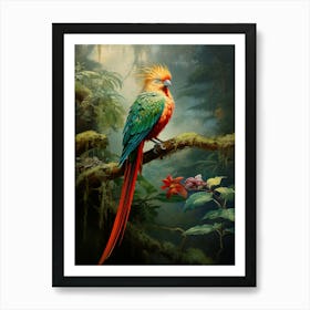 Tropical Treasure: Quetzal Jungle Bird Print Art Print