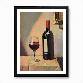 Viognier 1 Oil Painting Cocktail Poster Art Print