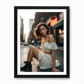 Model Portrait Of A Young Woman ~ Reimagined 12 Art Print