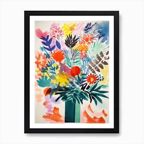 Bourvardia Flower Illustration 1 Art Print