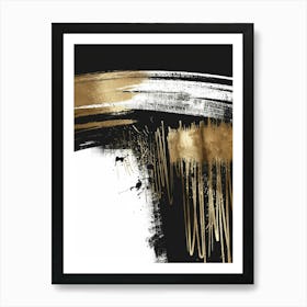 Gold And Black Canvas Print 45 Art Print