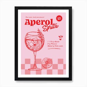 Pink Aperol Spritz Art Print Art Print