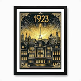 Aihrgdesign A Vintage Travel Poster Showcasing Art Deco Archi C924a112 F614 4745 9b9a 00b0513ddc1b 1 Art Print