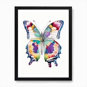 Butterfly Outline Decoupage 1 Art Print