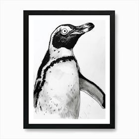 King Penguin Staring Curiously 4 Art Print